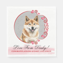 Akita Inu Wedding Napkins mit Hunden Foto Serviette