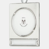 Akita ist die Antwort Banner-Ornament Silber (Links)