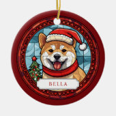 Akita Keramik Circle Ornament (Vorne)