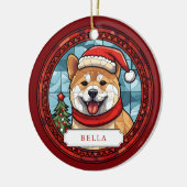 Akita Keramik Circle Ornament (Links)