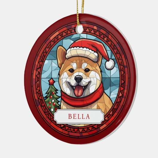 Akita Keramik Circle Ornament (Links)