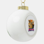 Akita keramik Kugel-Ornament (Links)