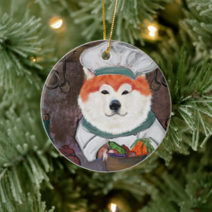 Akita keramik ornament