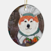 Akita Keramik Ornament (Links)