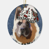 Akita Keramik Ornament (Links)