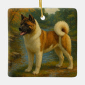Akita Keramikornament (Vorderseite)