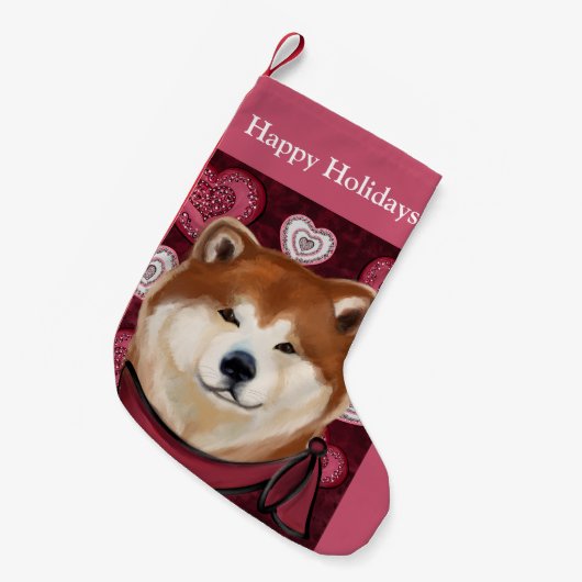 AKITA KLEINER WEIHNACHTSSTRUMPF (Vorderansicht (hängend))