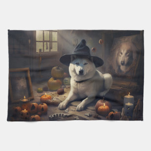 Akita-Kürbisse Halloween Gruselig Geschirrtuch