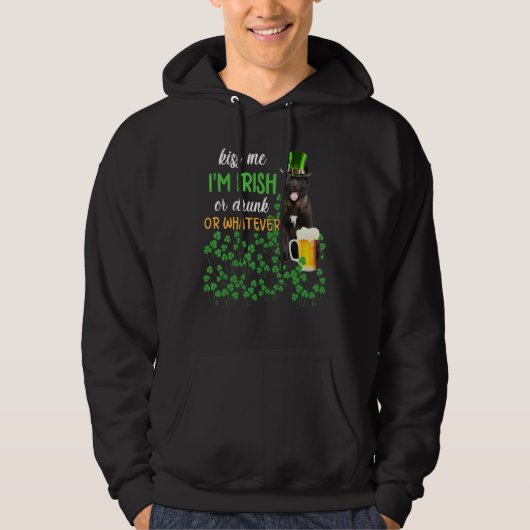 Akita küss mir, ich bin irisch oder Betrunken oder Hoodie (Vorderseite)