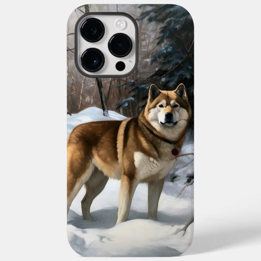 Akita Let It Schnee Weihnachten Case-Mate iPhone Hülle (Rückseite)