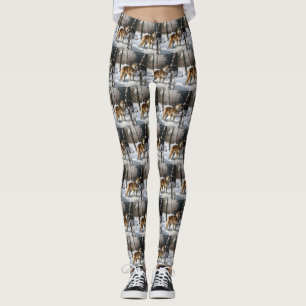 Akita Let It Schnee Weihnachten Leggings