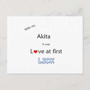Akita Lick Design Postkarte