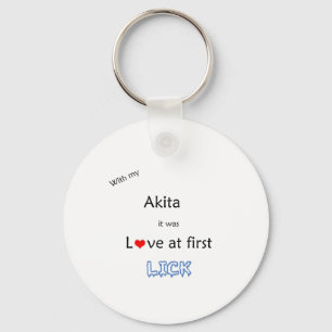 Akita Lick Design Schlüsselanhänger