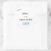 Akita Liebe auf dem First Lick Sticker (Tasche)