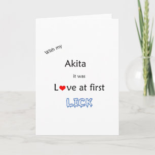 Akita Liebe bei First Lick Feiertagskarte