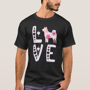 Akita Liebe Heart Shiba Inu Akita Dog Akita Inu Pu T-Shirt