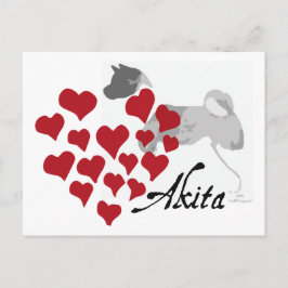 Akita Liebe Postcard Postkarte