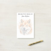 Akita Lover Monogrammed Dog Post-it Klebezettel (Auf Schreibtisch)