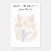 Akita Lover Monogrammed Dog Post-it Klebezettel (Vorderseite)
