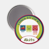 Akita Magnet (Vorderseite/Rückseite)