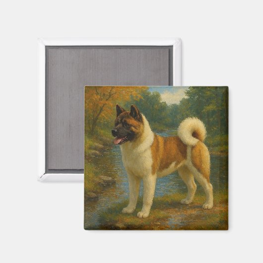 Akita Magnet (Vorderseite/Rückseite)