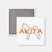 Akita-Magnet Magnet (Vorderseite/Rückseite)
