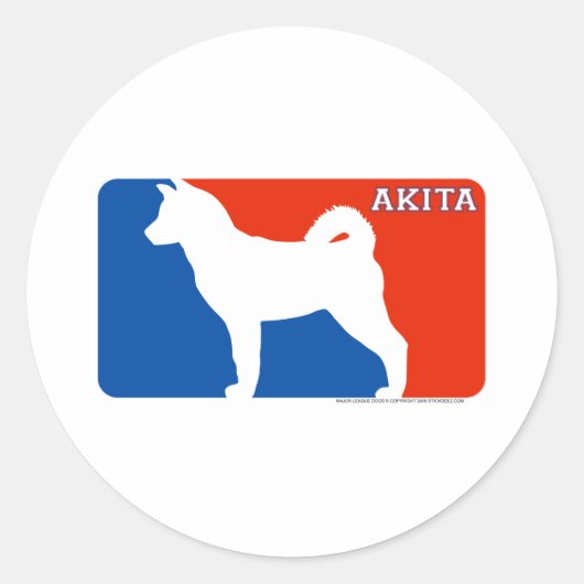 Akita Major League Dog Sticker (Vorderseite)