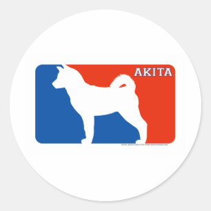 Akita Major League Dog Sticker