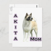 Akita Mama 4 Postkarte (Vorne/Hinten)