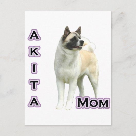 Akita Mama 4 Postkarte (Vorderseite)