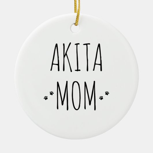 Akita Mama Keramik Ornament (Vorne)