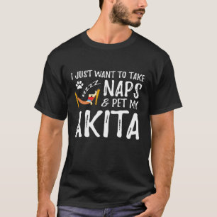 Akita Mama Nickerchen Hunde Mama Idee T-Shirt