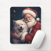 Akita mit dem Weihnachtsmann Weihnachten Mousepad (Mit Mouse)