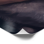 Akita mit dem Weihnachtsmann Weihnachten Poster (Ecke)