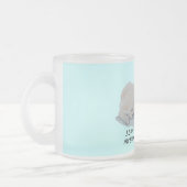 Akita mit rosa Teddybär Portrait Art Mattglastasse (Links)