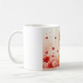 Akita mit Rose - Valentinstag Kaffeetasse (Links)