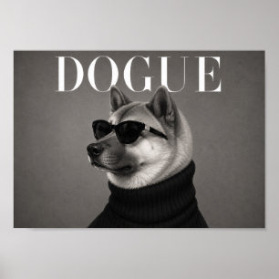 Akita Mode Hund Kunst Druck Poster