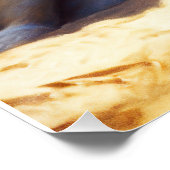 Akita on Beach, Sommergeschenk für Hundefreunde Ge Poster (Ecke)