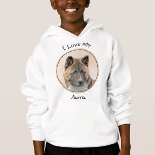 Akita Painting - Niedliche Hundekunst Hoodie