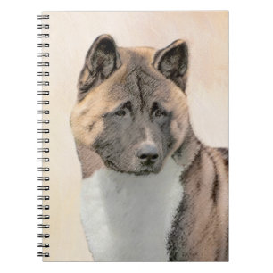 Akita Painting - Niedliche Hundekunst Notizblock