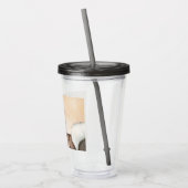 Akita Painting - Niedliche Original Hunde Kunst Acryltrinkbecher (Links)