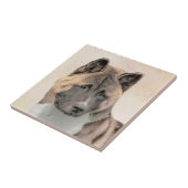 Akita Painting - Niedliche Original Hunde Kunst Fliese (Seite)
