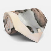 Akita Painting - Niedliche Original Hunde Kunst Krawatte (Gerollt)