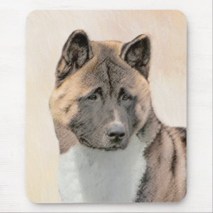 Akita Painting - Niedliche Original Hunde Kunst Mousepad