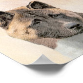 Akita Painting - Niedliche Original Hunde Kunst Poster (Ecke)