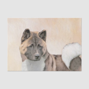 Akita Painting - Niedliche Original Hunde Kunst Seidenpapier