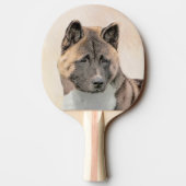 Akita Painting - Niedliche Original Hunde Kunst Tischtennis Schläger (Rückseite)