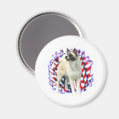 Akita Patriot Magnet (Vorderseite/Rückseite)