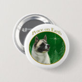 Akita Peace Button (Vorne & Hinten)