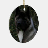 Akita-Pin Keramik Ornament (Rechts)